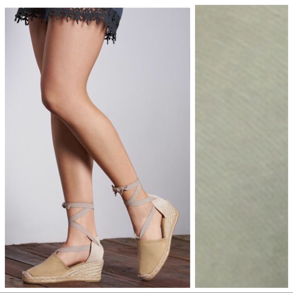VISCATA Escala Soft Ankle-Tie Wedge Espadrilles